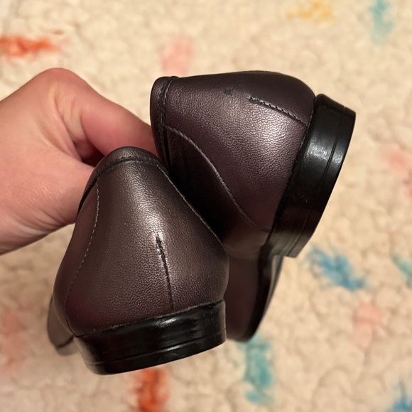 Amalfi by Rangoni Leather Loafers Oste Flat Pewter in Metalsoft - Picture 4 of 12